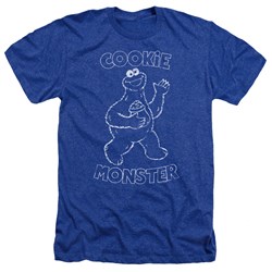 Sesame Street - Mens Simple Cookie Heather T-Shirt