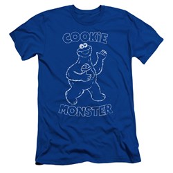 Sesame Street - Mens Simple Cookie Slim Fit T-Shirt