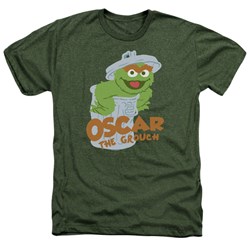 Sesame Street - Mens Flat Oscar Heather T-Shirt