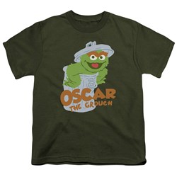 Sesame Street - Big Boys Flat Oscar T-Shirt