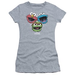 Sesame Street - Juniors Halftone Heads T-Shirt