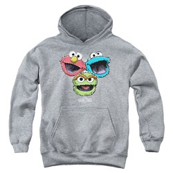 Sesame Street - Youth Halftone Heads Pullover Hoodie