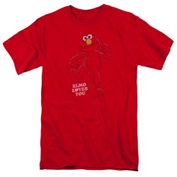 Sesame Street - Mens Elmo Loves You T-Shirt
