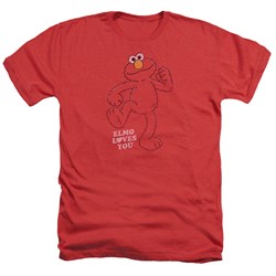 Sesame Street - Mens Elmo Loves You Heather T-Shirt