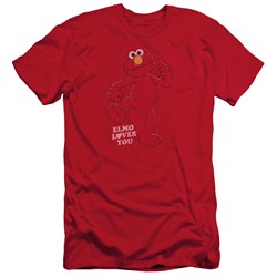 Sesame Street - Mens Elmo Loves You Slim Fit T-Shirt