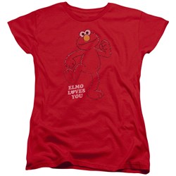 Sesame Street - Womens Elmo Loves You T-Shirt