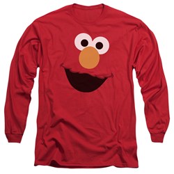 Sesame Street - Mens Elmo Face Long Sleeve T-Shirt