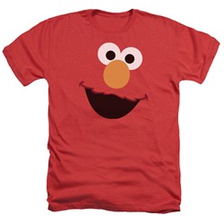 Sesame Street - Mens Elmo Face Heather T-Shirt