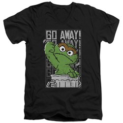 Sesame Street - Mens Go Away V-Neck T-Shirt