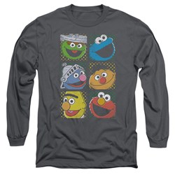Sesame Street - Mens Group Squares Long Sleeve T-Shirt