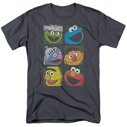 Sesame Street - Mens Group Squares T-Shirt