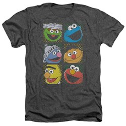 Sesame Street - Mens Group Squares Heather T-Shirt