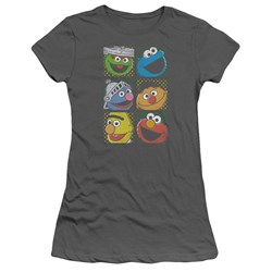 Sesame Street - Juniors Group Squares T-Shirt