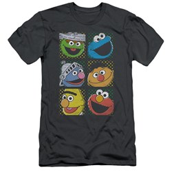 Sesame Street - Mens Group Squares Premium Slim Fit T-Shirt