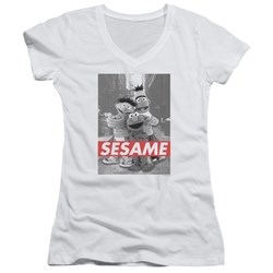 Sesame Street - Juniors Sesame V-Neck T-Shirt