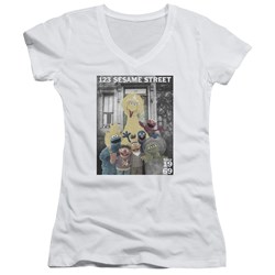 Sesame Street - Juniors Best Address V-Neck T-Shirt