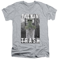 Sesame Street - Mens Talkin Trash V-Neck T-Shirt
