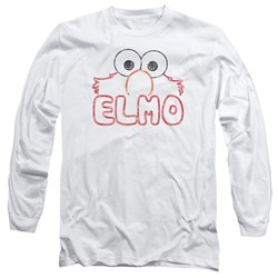 Sesame Street - Mens Elmo Letters Long Sleeve T-Shirt