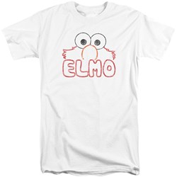 Sesame Street - Mens Elmo Letters Tall T-Shirt