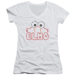 Sesame Street - Juniors Elmo Letters V-Neck T-Shirt
