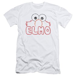 Sesame Street - Mens Elmo Letters Slim Fit T-Shirt