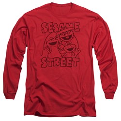 Sesame Street - Mens Group Crunch Long Sleeve T-Shirt