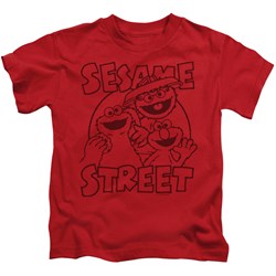 Sesame Street - Little Boys Group Crunch T-Shirt