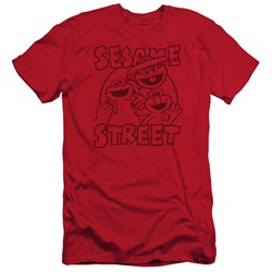 Sesame Street - Mens Group Crunch Slim Fit T-Shirt