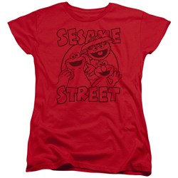 Sesame Street - Womens Group Crunch T-Shirt