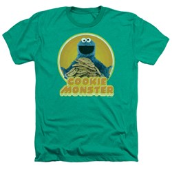 Sesame Street - Mens Cookie Iron On Heather T-Shirt