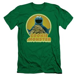Sesame Street - Mens Cookie Iron On Slim Fit T-Shirt
