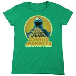 Sesame Street - Womens Cookie Iron On T-Shirt