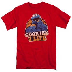 Sesame Street - Mens Cookies 4 Life T-Shirt