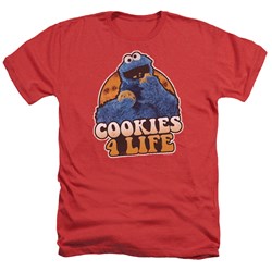 Sesame Street - Mens Cookies 4 Life Heather T-Shirt
