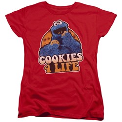 Sesame Street - Womens Cookies 4 Life T-Shirt