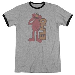 Sesame Street - Mens Vintage Elmo Ringer T-Shirt