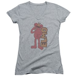 Sesame Street - Juniors Vintage Elmo V-Neck T-Shirt