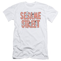 Sesame Street - Mens In Letters Premium Slim Fit T-Shirt