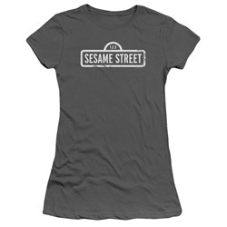 Sesame Street - Juniors One Color Logo T-Shirt