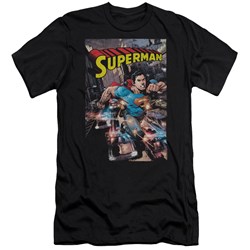 Superman - Mens Action One Premium Slim Fit T-Shirt