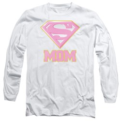 Superman - Mens Super Mom Pink Long Sleeve T-Shirt