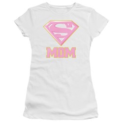 Superman - Juniors Super Mom Pink T-Shirt