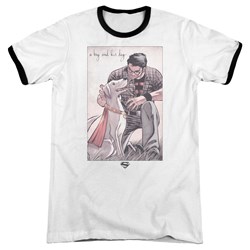 Superman - Mens Mans Best Friend Ringer T-Shirt