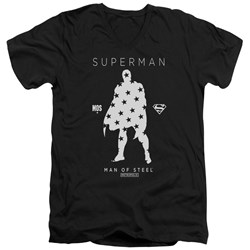 Superman - Mens Star Silhouette V-Neck T-Shirt