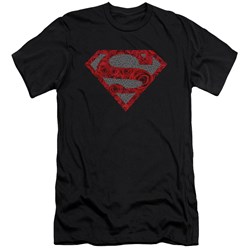 Superman - Mens Elephant Rose Shield Slim Fit T-Shirt