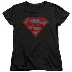 Superman - Womens Elephant Rose Shield T-Shirt
