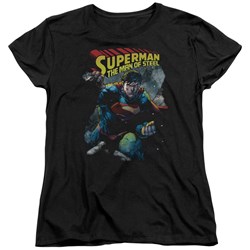 Superman - Womens Through The Rubble T-Shirt