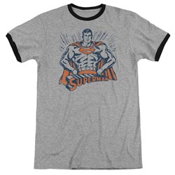 Superman - Mens Vintage Stance Ringer T-Shirt