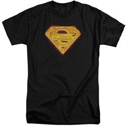 Superman - Mens Hot Steel Shield Tall T-Shirt
