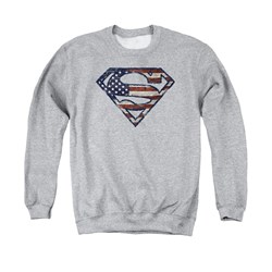 Superman - Mens Wartorn Flag Sweater